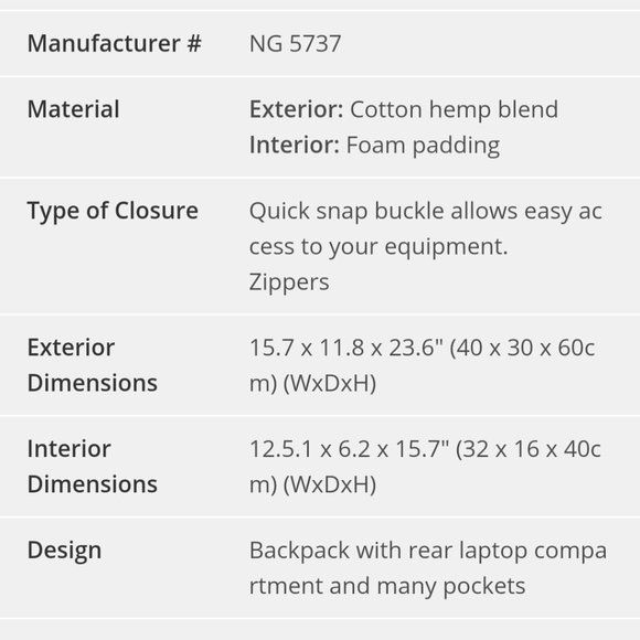 NWOT National Geographic Large Backpack - Picture 4 of 16